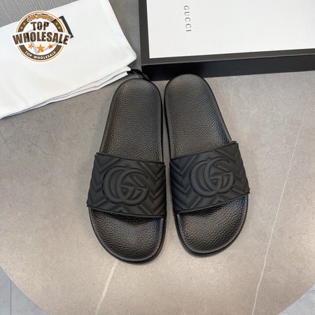 GUCCI MATELASSE SLIDE BLACK - GC208