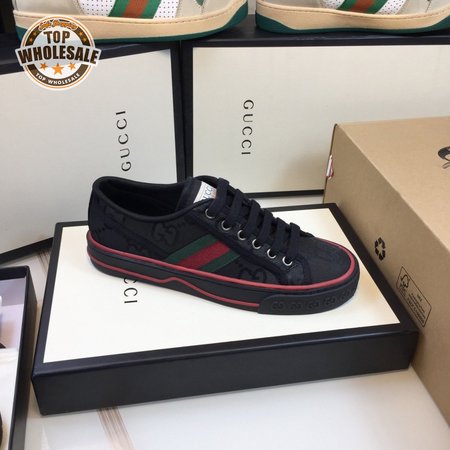 GUCCI OFF THE GRID TENNIS 1977 LOW ECONYL BLACK GG GREEN RED - GC200