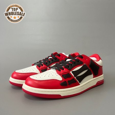 AMIRI SKEL TOP LOW WHITE RED WHITE - AMI001