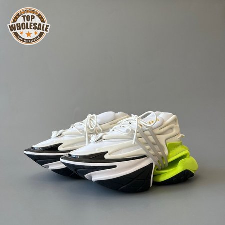 BALMAIN UNICORN LOW-TOP WHITE YELLOW - BLM001