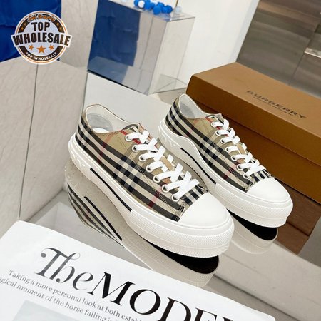 BURBERRY VINTAGE CHECK COTTON SNEAKERS - BBR091