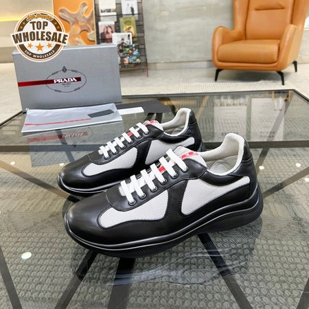 PRADA AMERICA'S CUP SOFT RUBBER AND BIKE FABRIC SNEAKERS BLACK - PA008