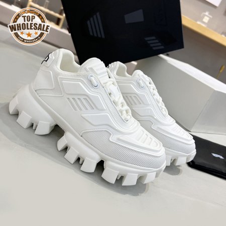 PRADA CLOUDBUST THUNDER TECHNICAL FABRIC SNEAKERS WHITE - PA001