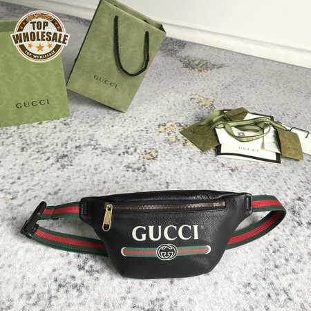 Gucci Print Belt Bag Vintage Logo Small Black