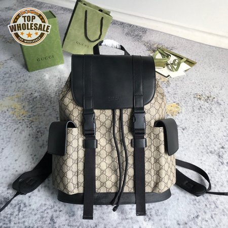 Gucci Soft Backpack Monogram GG Black/Brown