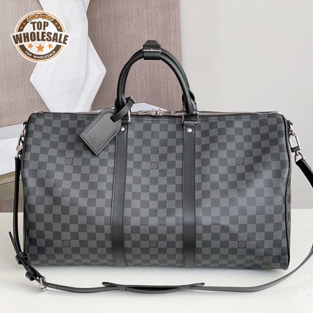 keepall bandouliere damier graphite 45 black/graphite