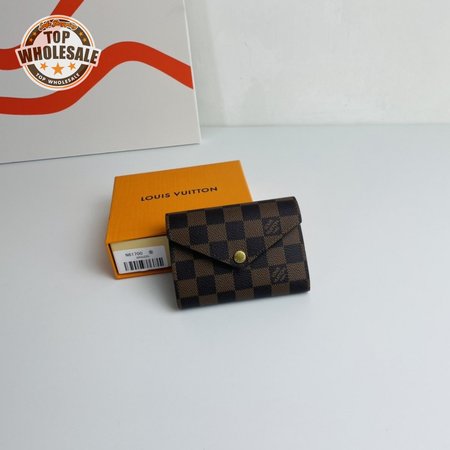 wallet victorine damier ebene rose ballerine