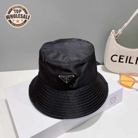 Prada Re-Nylon Bucket Hat Black Cap