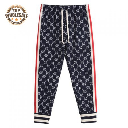 Gucci GG Jacquard Jogging Pant Blue/Ivory
