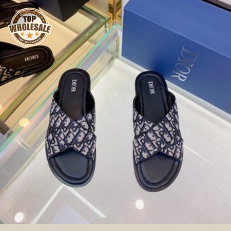 DIOR ALIAS SANDAL Beige and Black Dior Oblique Jacquard