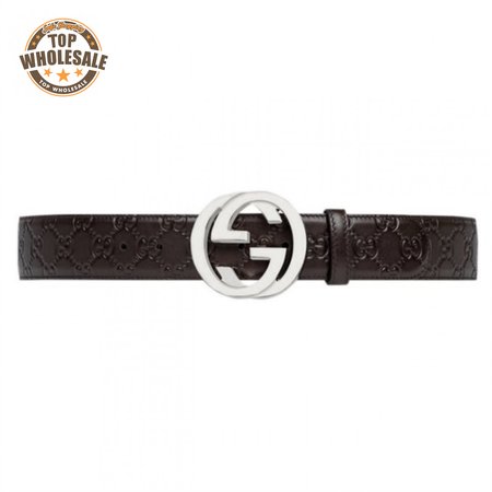 Gucci Guccissima Leather Interlocking GG Buckle Belt - BPR008
