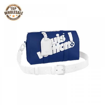 city keepall blue cowhide leather - ldb123