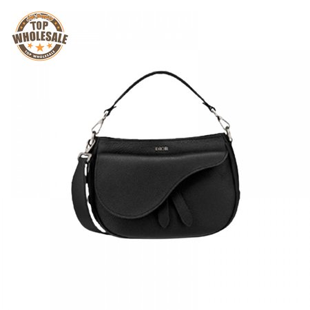 Dior Saddle Messenger Bag Black Grained Calfskin - DMB008