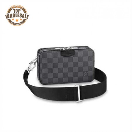 alpha wearable wallet damier graphite canvas - mb03