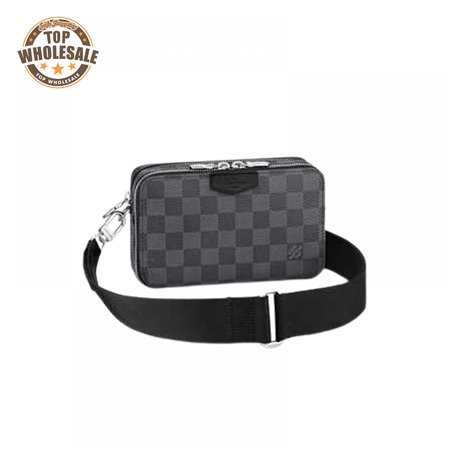 alpha wearable wallet damier graphite canvas lmb045
