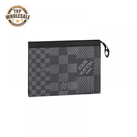 pochette voyage mm damier graphite canvas lp52