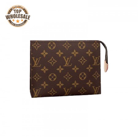 toiletry pouch 19 monogram canvas in brown lp48