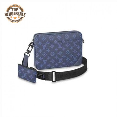 m45730 duo messenger bag navy blue monogram shadow cowhide leather