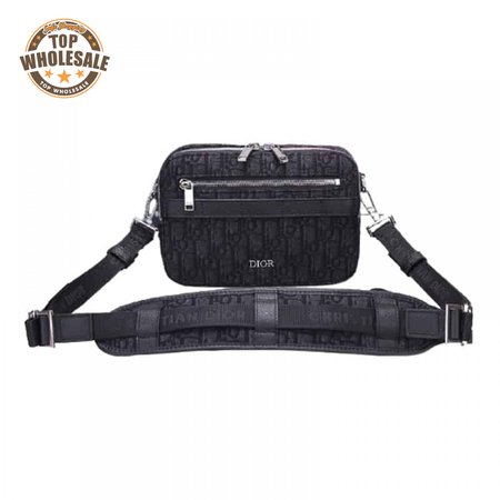 SAFARI MESSENGER BAG BLACK DIOR OBLIQUE JACQUARD