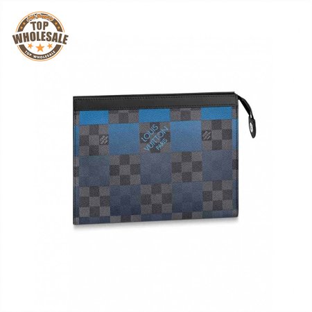 POCHETTE VOYAGE MM DAMIER GRAPHITE CANVAS N60412