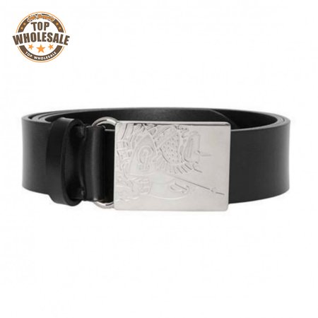BURBERRY BLACK MEN'S LUKE LEATHER BELT - B24