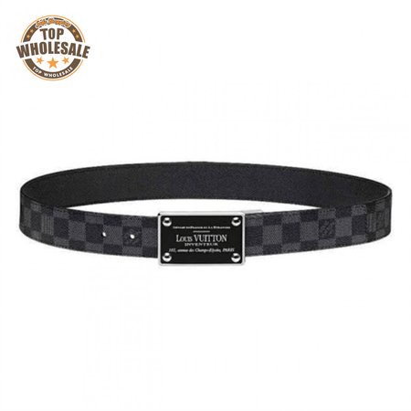 inventeur damier ebene/graphite belt - b158