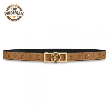 monogram ceinture dauphine tan noir belt - b151