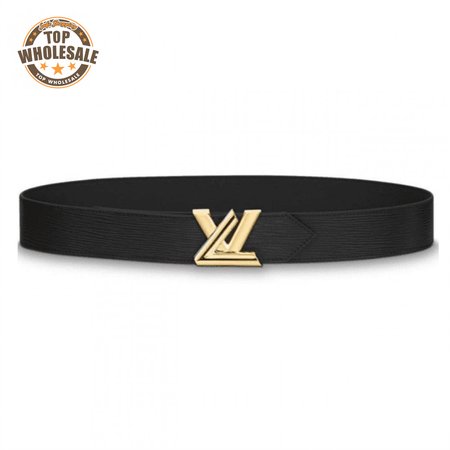 epi leather twist 40mm belt m0068w black - b138