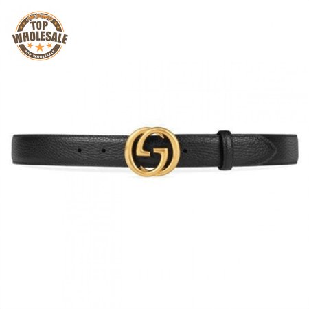 GUCCI INTERLOCKING GG LEATHER BELT - B33
