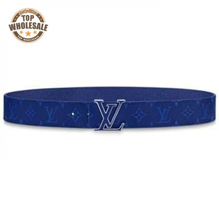 men's initiales 40mm reversible belt blue - b117