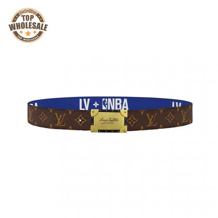 x nba 3 steps 40mm reversible monogram canvas belt - b101