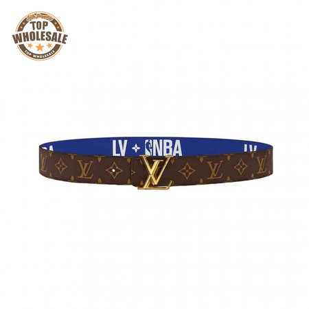 x nba 3 steps 40mm reversible monogram canvas belt - b99