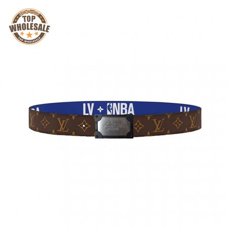 x nba 3 steps 40mm reversible monogram canvas belt - b97