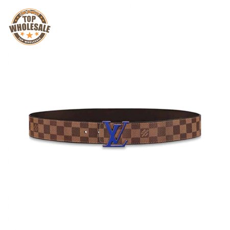 initiales 40mm reversible damier ebene canvas belt - b85