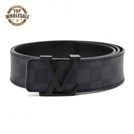 belt initiales damier graphite black grey - b30