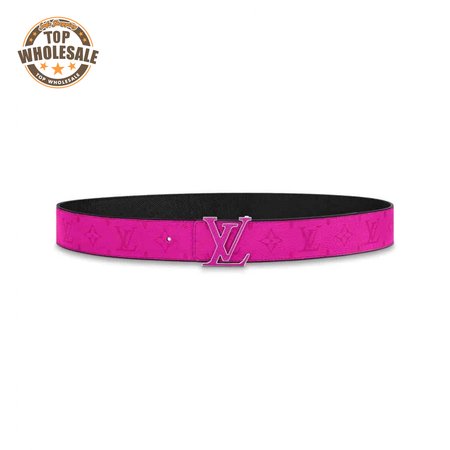 initiales 40mm reversible belt pink - b81