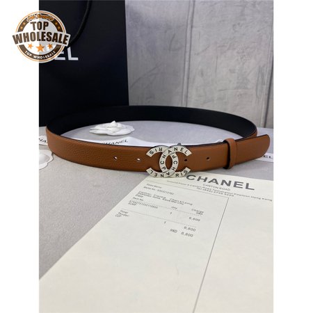 chanel logo classic belt