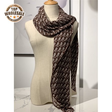 Dior cashmere shawl red wine