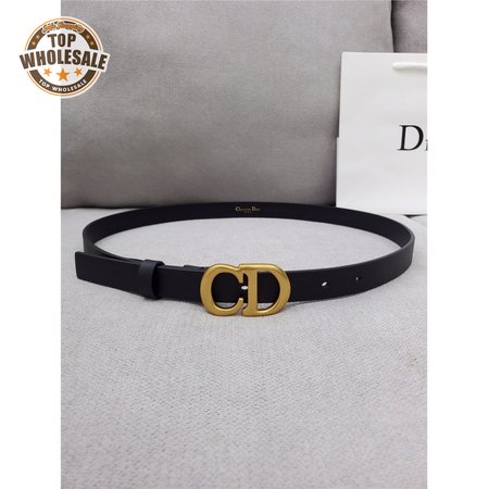 dior CD black leather belt