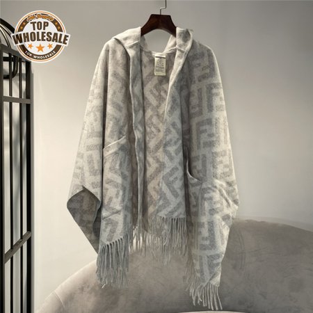 fendi ff cashmere hooded cloak
