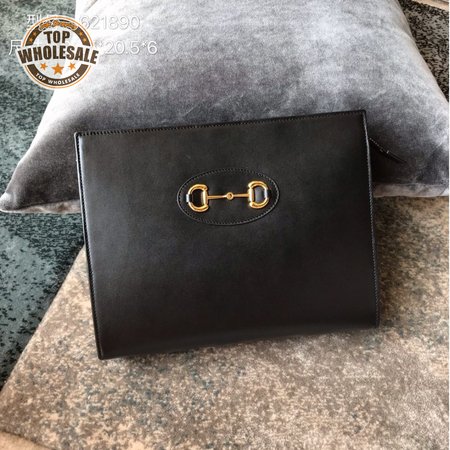 gucci 1955 Horsebit Pouch Clutch Bag black