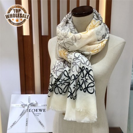 loewe anagram scarf in wool and cashmere