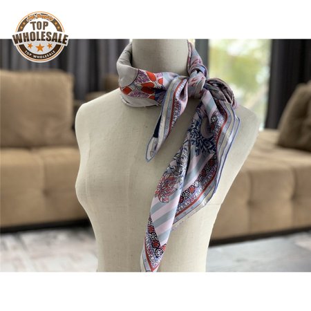 silk square scarf pink