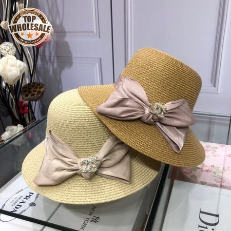 High Quality CC Straw hat with bow