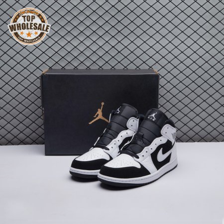 Air Jordan 1 Mid White Black Unisex
