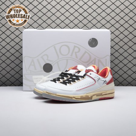 OFF-WHITE x Jordan 2 Retro Low SP White Red Unisex