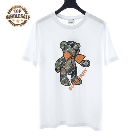 BURBERRY BOW BEAR PRINT SHORT WHITE SLEEVE
