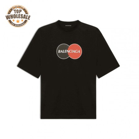 BALENCIAGA UNIFORM LARGE FIT T-SHIRT IN BLACK VINTAGE JERSEY - BB40