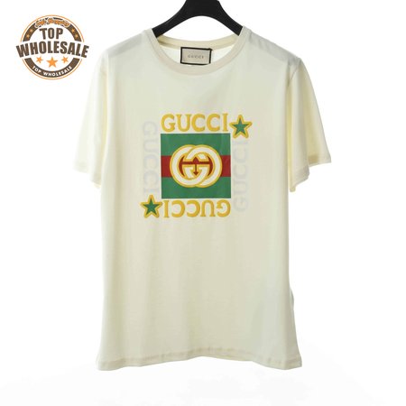 GUCCI 20SS FIVE STAR SQUARE LOGO SHORT SLEEVE T SHIRT