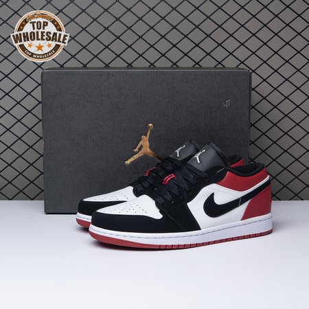 Jordan 1 Low Black Toe 553558-116 Unisex